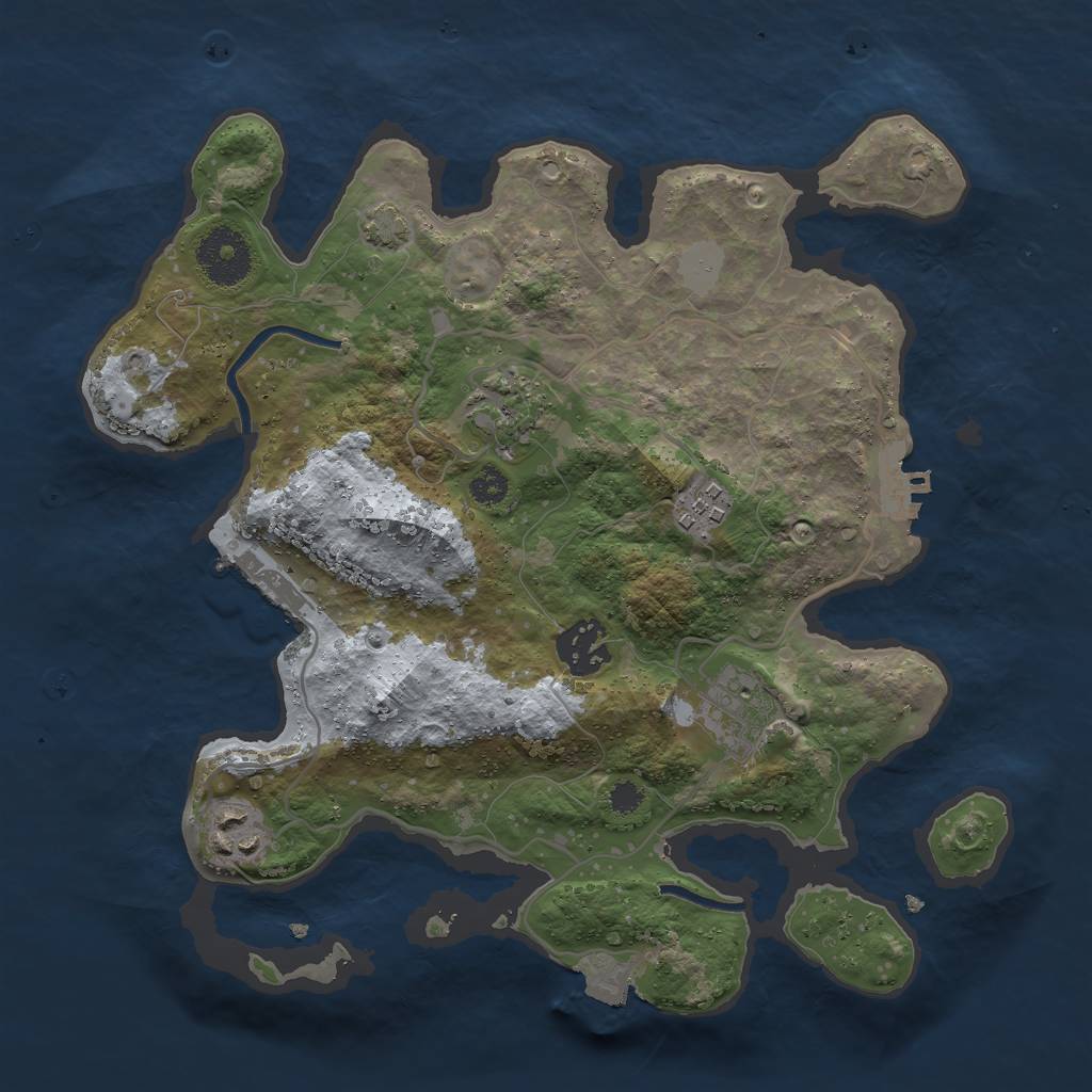 Rust Map: Procedural Map, Size: 3000, Seed: 6082975, 11 Monuments