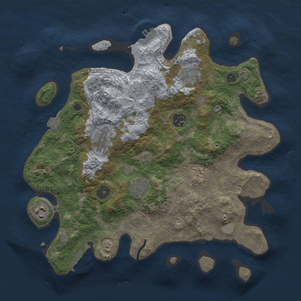 Rust Map: Procedural Map, Size: 3400, Seed: 1466576132, 15 Monuments