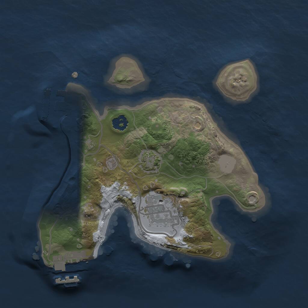 Rust Map: Procedural Map, Size: 2000, Seed: 1040, 5 Monuments