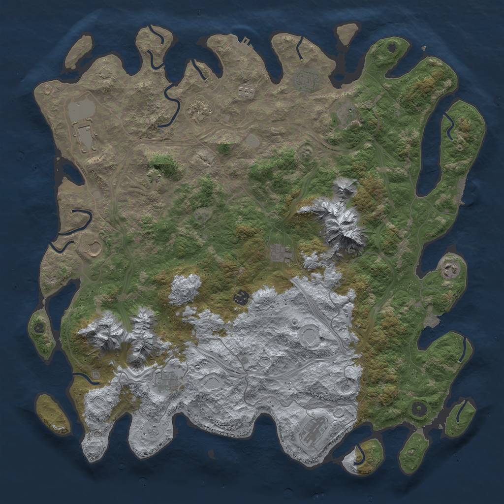 Rust Map: Procedural Map, Size: 5000, Seed: 1526885966, 19 Monuments