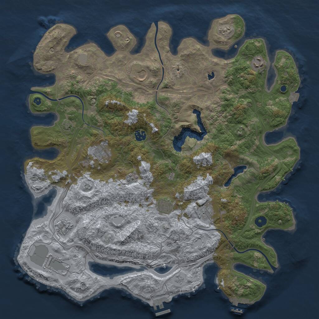 Rust Map: Procedural Map, Size: 4250, Seed: 1112138300, 15 Monuments