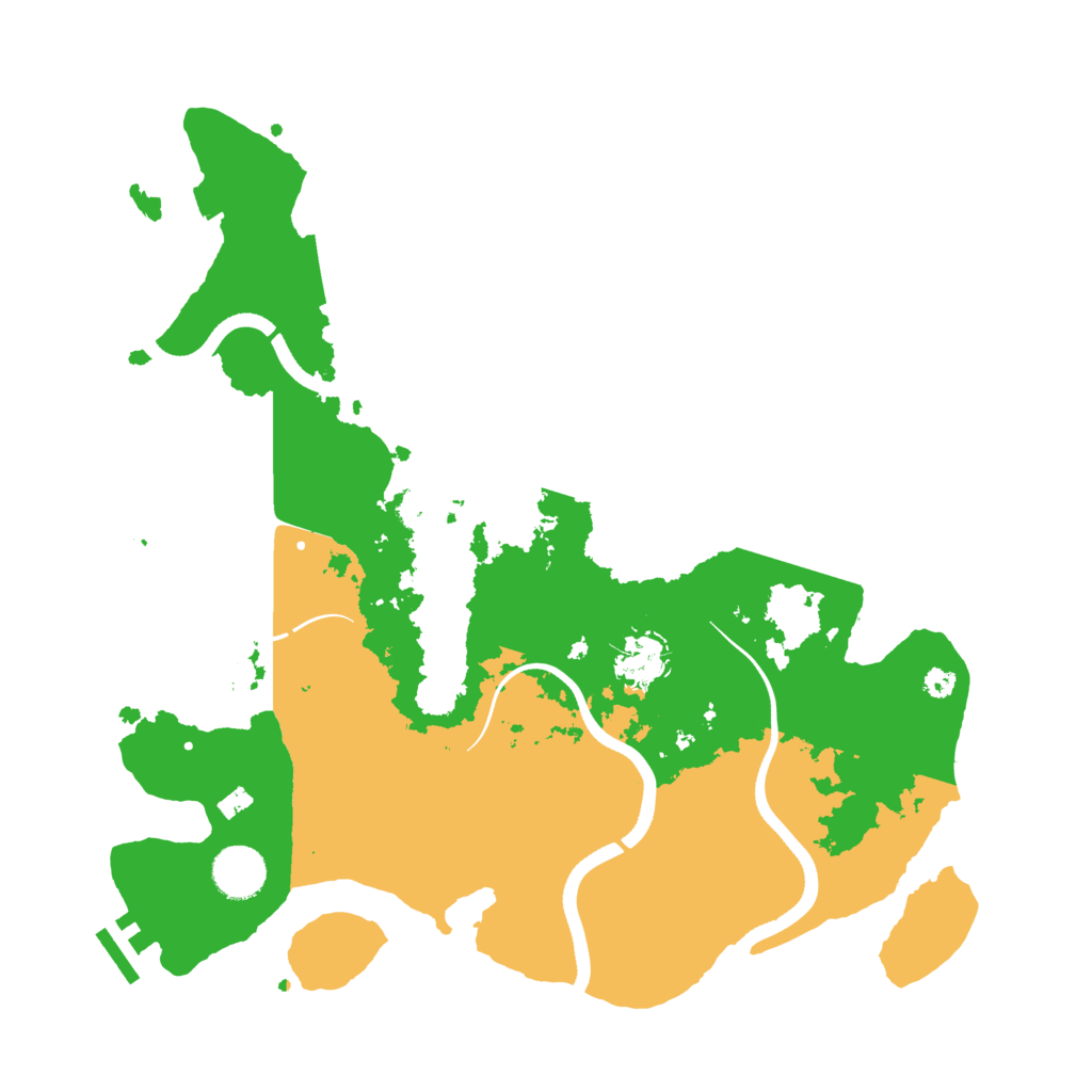 Biome Rust Map: Procedural Map, Size: 3599, Seed: 13825