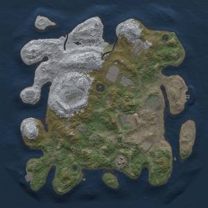 Thumbnail Rust Map: Procedural Map, Size: 3500, Seed: 131225059, 14 Monuments