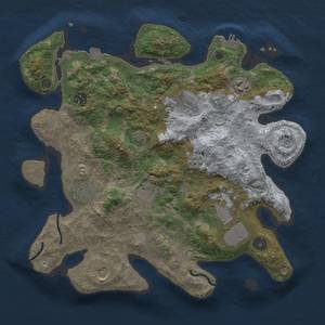 Thumbnail Rust Map: Procedural Map, Size: 3500, Seed: 531, 15 Monuments