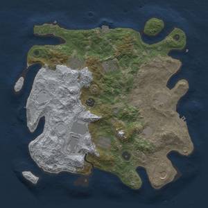 Thumbnail Rust Map: Procedural Map, Size: 3600, Seed: 21301, 15 Monuments