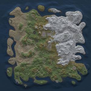 Thumbnail Rust Map: Procedural Map, Size: 4500, Seed: 965626356, 19 Monuments