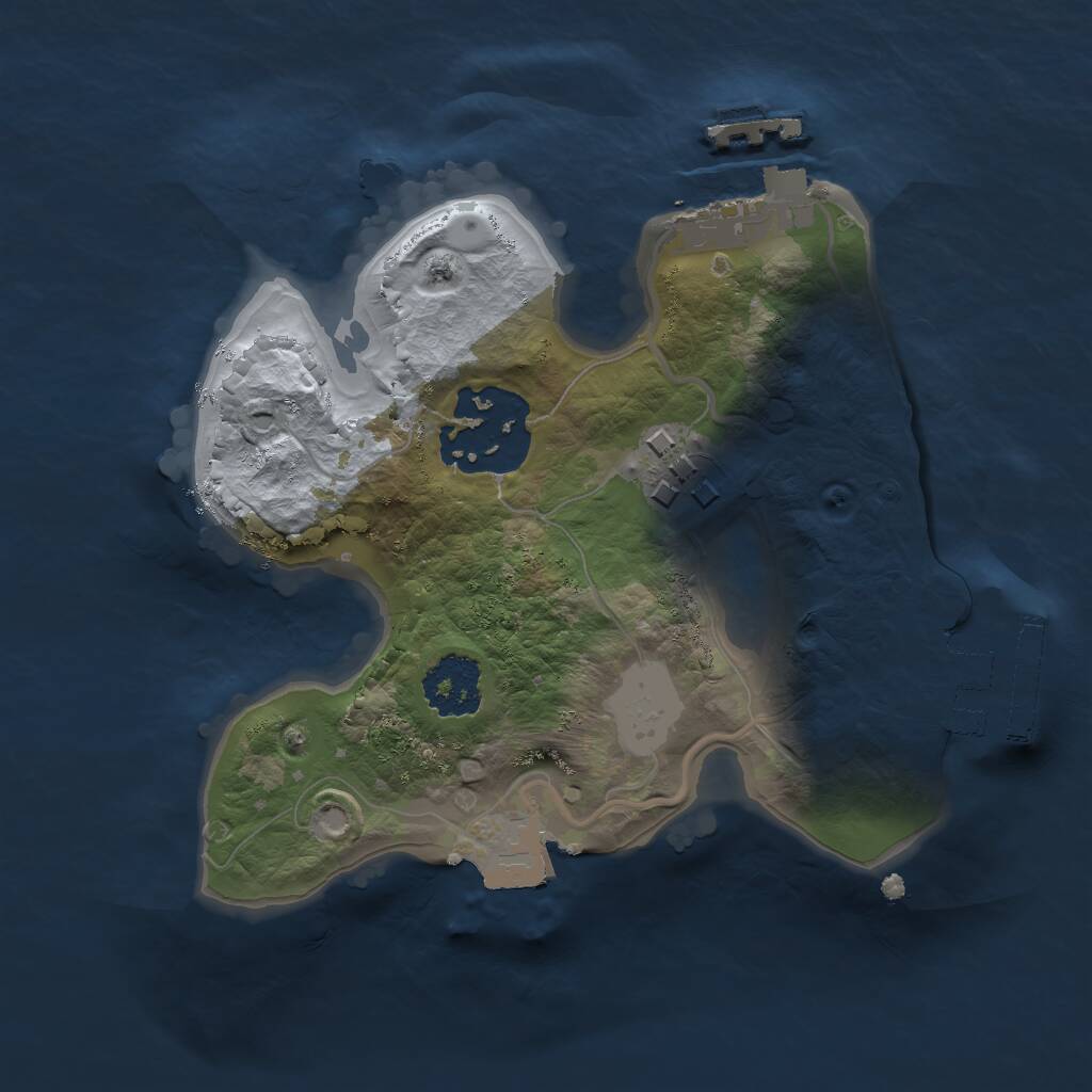 Rust Map: Procedural Map, Size: 1800, Seed: 143358252, 5 Monuments