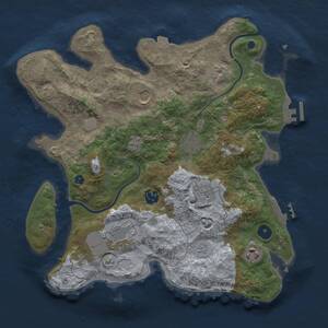 Thumbnail Rust Map: Procedural Map, Size: 3500, Seed: 629769901, 13 Monuments