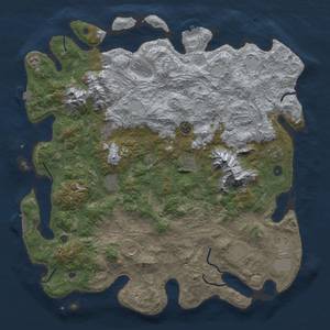Thumbnail Rust Map: Procedural Map, Size: 5000, Seed: 93495594, 19 Monuments