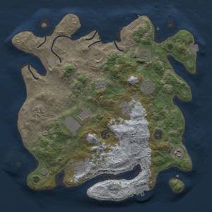 Thumbnail Rust Map: Procedural Map, Size: 3500, Seed: 915299434, 18 Monuments