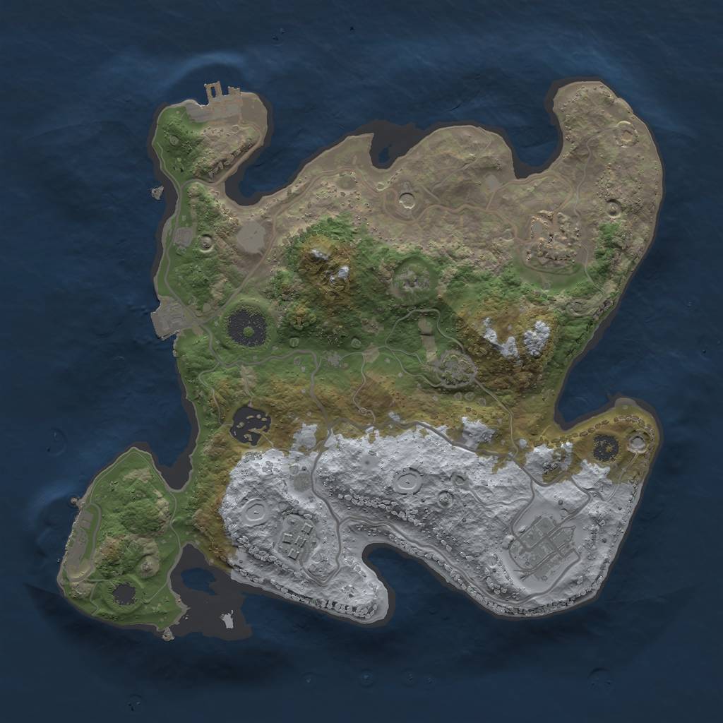 Rust Map: Procedural Map, Size: 2800, Seed: 424319168, 11 Monuments