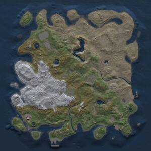 Thumbnail Rust Map: Procedural Map, Size: 4000, Seed: 63167, 14 Monuments