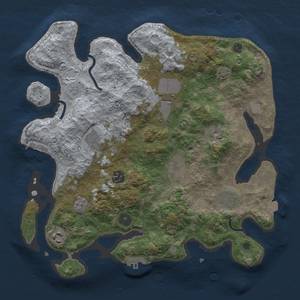 Thumbnail Rust Map: Procedural Map, Size: 3500, Seed: 975638697, 15 Monuments