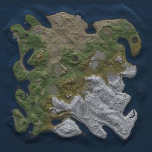 Thumbnail Rust Map: Procedural Map, Size: 3700, Seed: 689214776, 17 Monuments