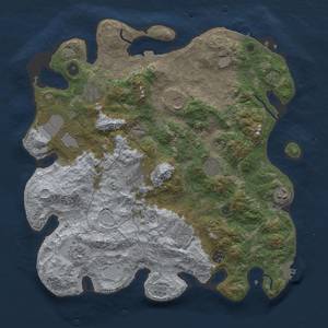 Thumbnail Rust Map: Procedural Map, Size: 4000, Seed: 1874049081, 18 Monuments