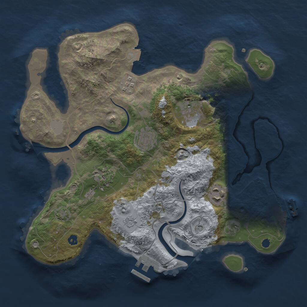 Rust Map: Procedural Map, Size: 3000, Seed: 2022748513, 11 Monuments