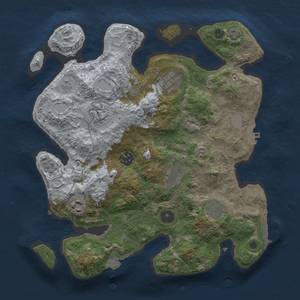 Thumbnail Rust Map: Procedural Map, Size: 3300, Seed: 2138607202, 15 Monuments