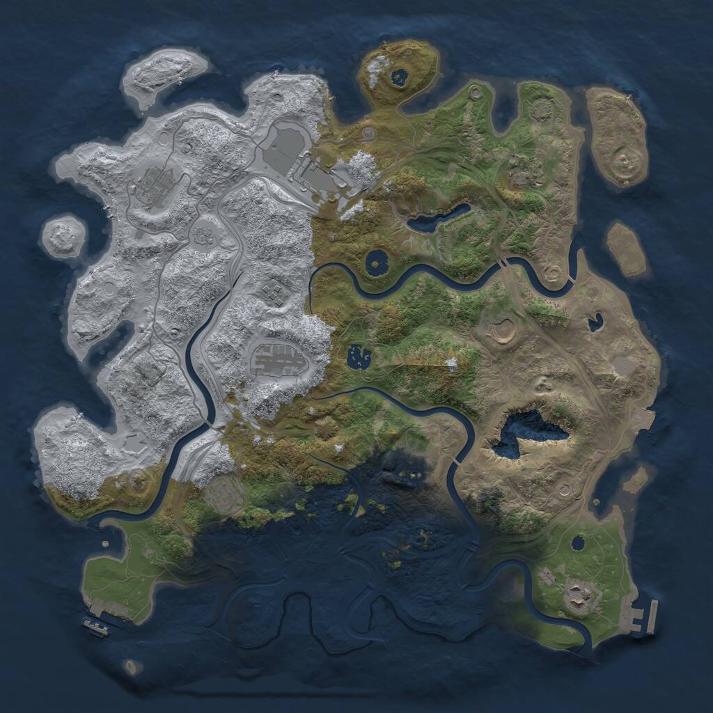 Rust Map: Procedural Map, Size: 4250, Seed: 2423, 16 Monuments