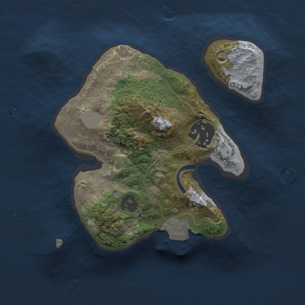 Rust Map: Procedural Map, Size: 1800, Seed: 1550690954, 4 Monuments