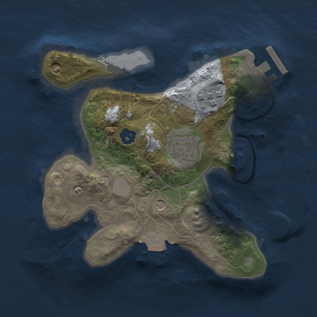 Rust Map: Procedural Map, Size: 2000, Seed: 444, 5 Monuments