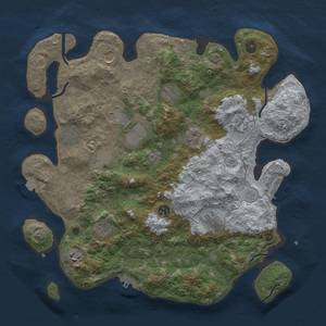 Thumbnail Rust Map: Procedural Map, Size: 4000, Seed: 2104287656, 19 Monuments