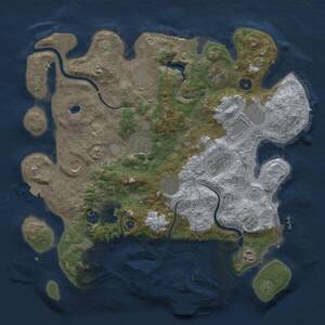 Thumbnail Rust Map: Procedural Map, Size: 4000, Seed: 2104287656, 16 Monuments