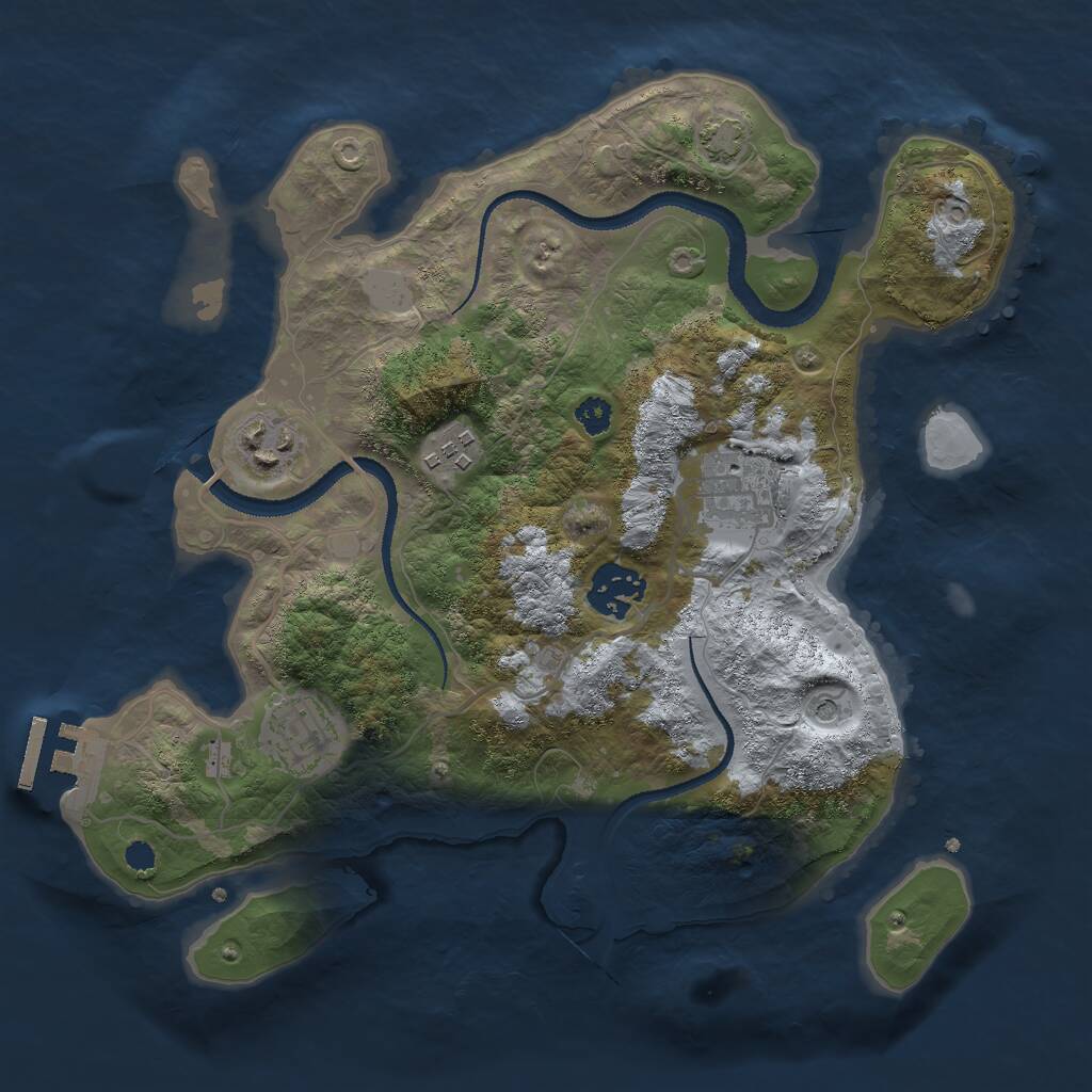 Rust Map: Procedural Map, Size: 3000, Seed: 1668255973, 9 Monuments