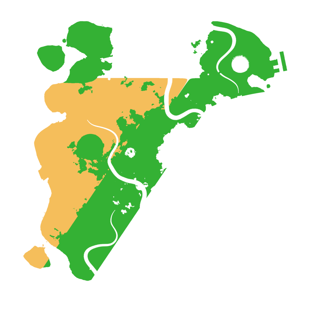 Biome Rust Map: Procedural Map, Size: 3200, Seed: 13847