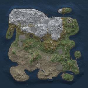 Thumbnail Rust Map: Procedural Map, Size: 3500, Seed: 629815635, 18 Monuments