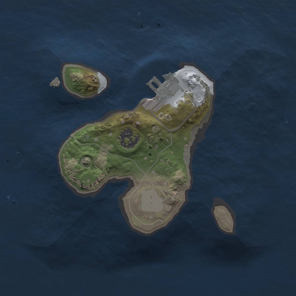 Rust Map: Procedural Map, Size: 1500, Seed: 408149721, 4 Monuments
