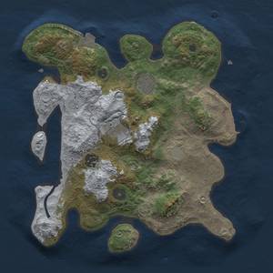 Thumbnail Rust Map: Procedural Map, Size: 3000, Seed: 6056, 9 Monuments