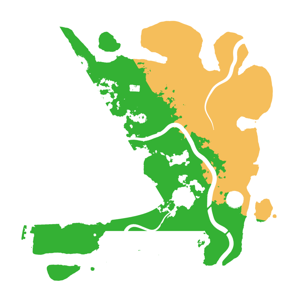 Biome Rust Map: Procedural Map, Size: 3200, Seed: 141991702