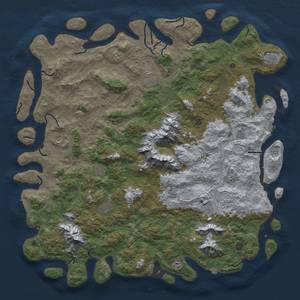 Thumbnail Rust Map: Procedural Map, Size: 6000, Seed: 1438150015, 19 Monuments