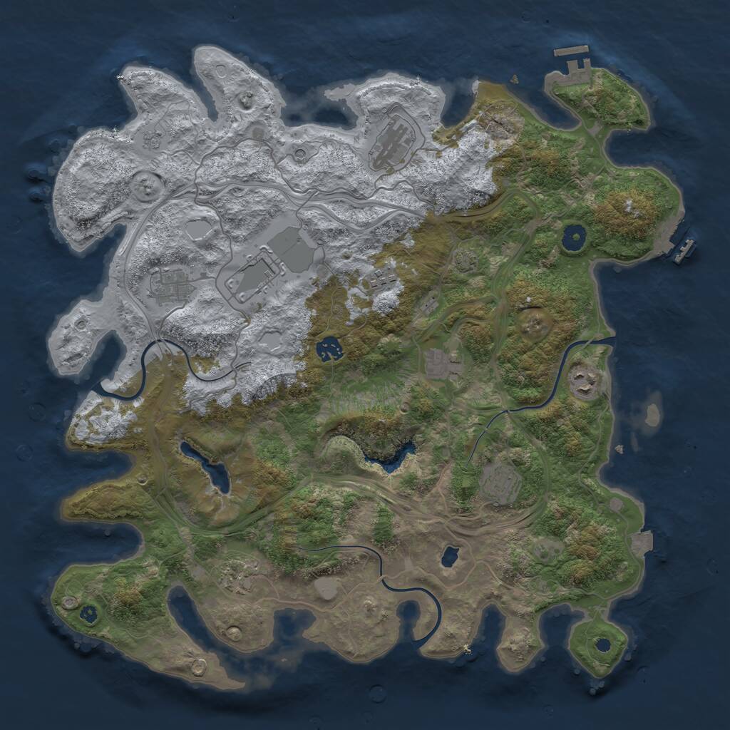 Rust Map: Procedural Map, Size: 4250, Seed: 224753831, 15 Monuments