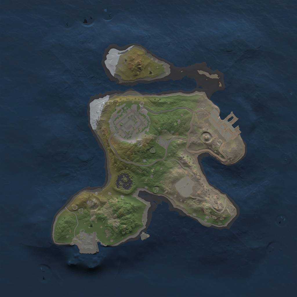 Rust Map: Procedural Map, Size: 1800, Seed: 143822262, 5 Monuments