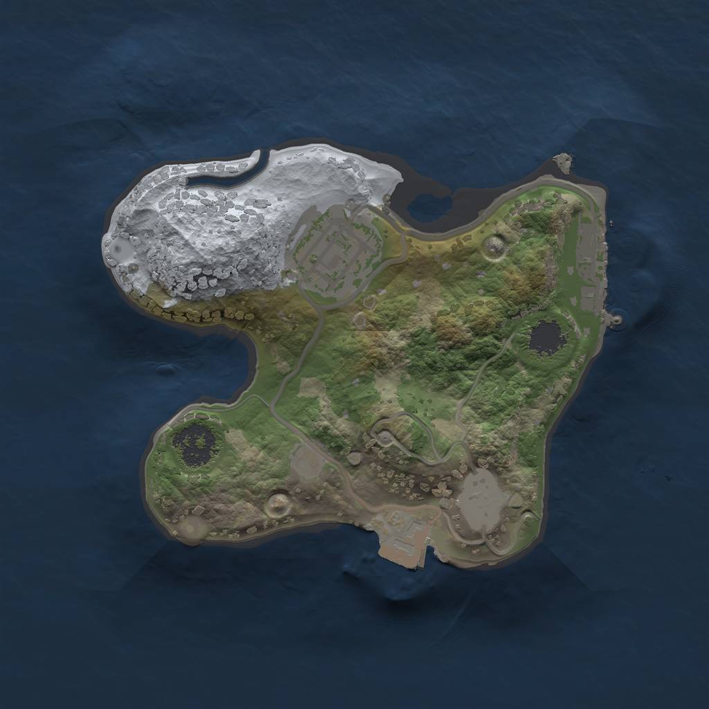 Rust Map: Procedural Map, Size: 1750, Seed: 648252, 5 Monuments