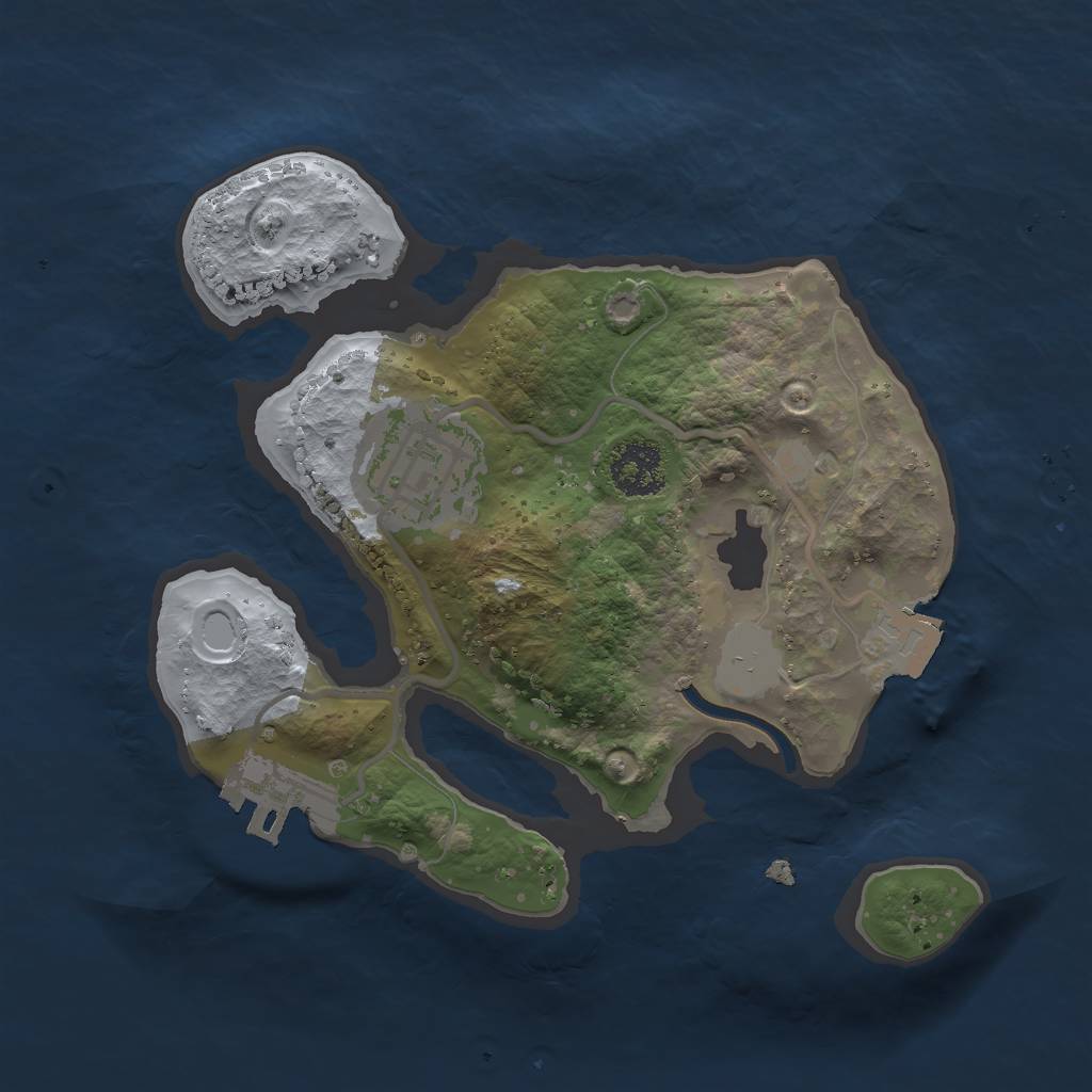 Rust Map: Procedural Map, Size: 2000, Seed: 812875661, 5 Monuments