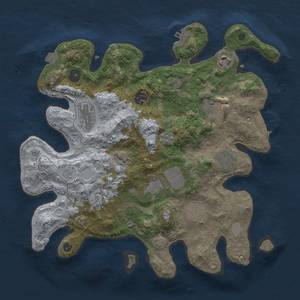Thumbnail Rust Map: Procedural Map, Size: 3500, Seed: 1448788457, 17 Monuments