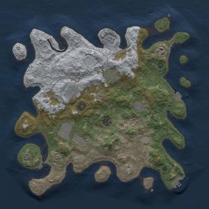 Thumbnail Rust Map: Procedural Map, Size: 3500, Seed: 119053112, 14 Monuments