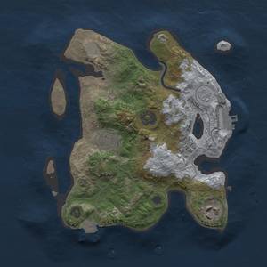 Thumbnail Rust Map: Procedural Map, Size: 2500, Seed: 489044299, 8 Monuments