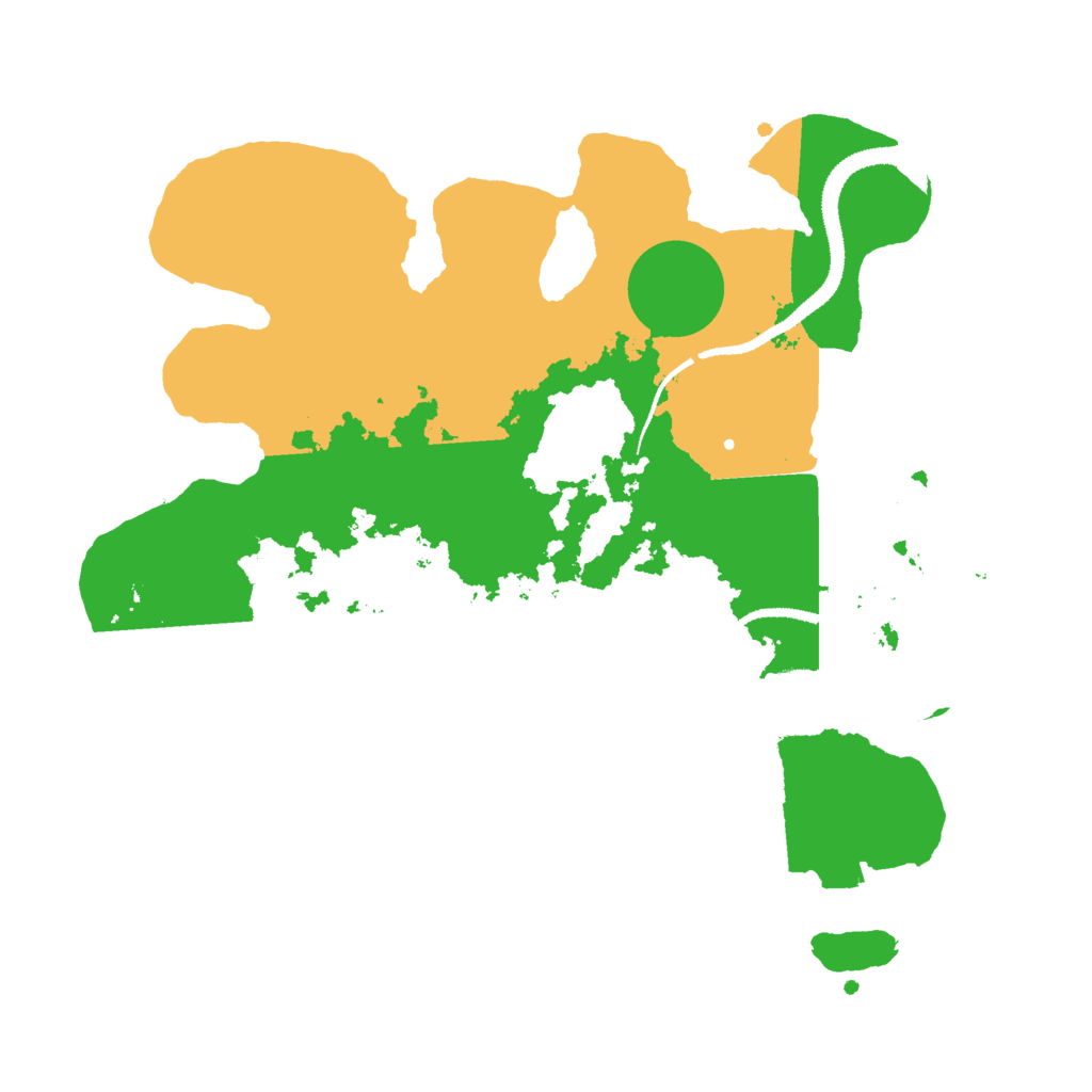 Biome Rust Map: Procedural Map, Size: 3000, Seed: 10070