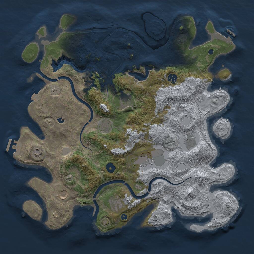 Rust Map: Procedural Map, Size: 4000, Seed: 1448262373, 15 Monuments