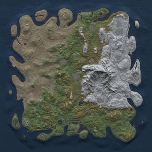 Thumbnail Rust Map: Procedural Map, Size: 5000, Seed: 345303583, 19 Monuments