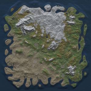 Thumbnail Rust Map: Procedural Map, Size: 6000, Seed: 419675778, 19 Monuments