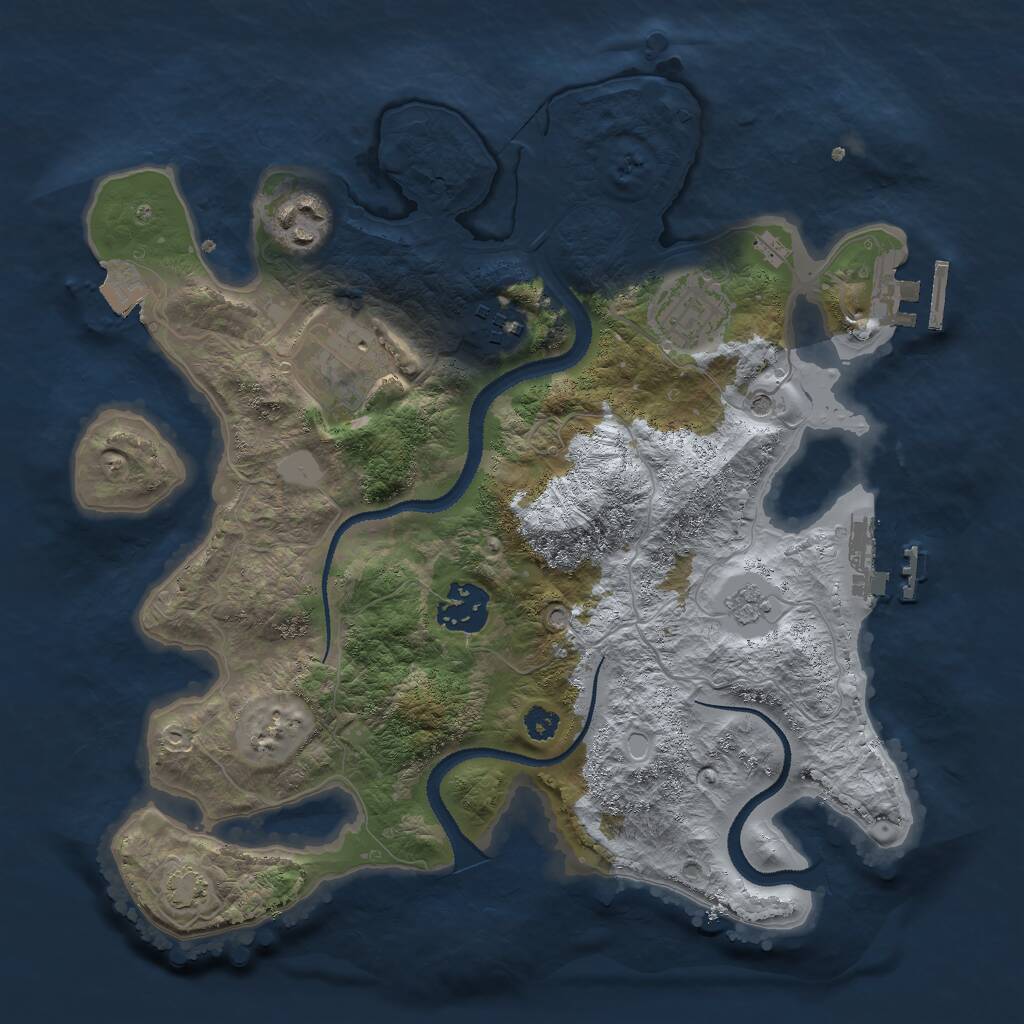 Rust Map: Procedural Map, Size: 3000, Seed: 617190009, 11 Monuments