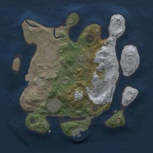 Thumbnail Rust Map: Procedural Map, Size: 2600, Seed: 1103749606, 10 Monuments