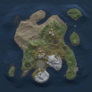 Thumbnail Rust Map: Procedural Map, Size: 2500, Seed: 1183125321, 7 Monuments