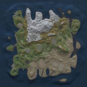 Thumbnail Rust Map: Procedural Map, Size: 3500, Seed: 209399240, 17 Monuments