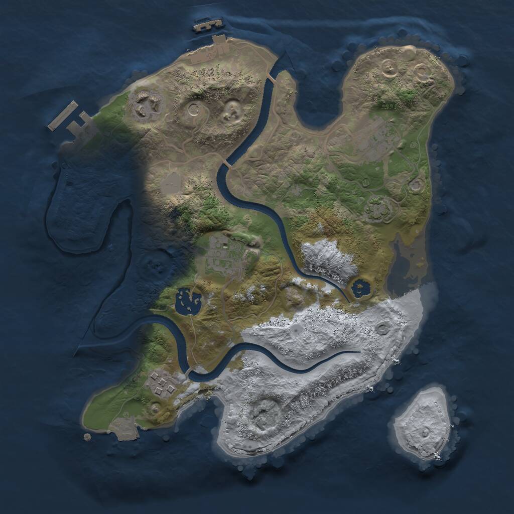 Rust Map: Procedural Map, Size: 2780, Seed: 849265201, 10 Monuments