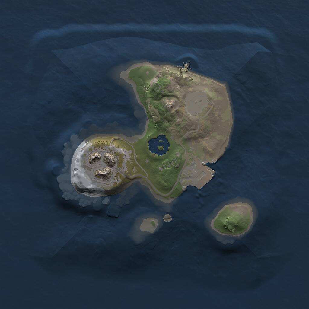 Rust Map: Procedural Map, Size: 1500, Seed: 2086711654, 2 Monuments